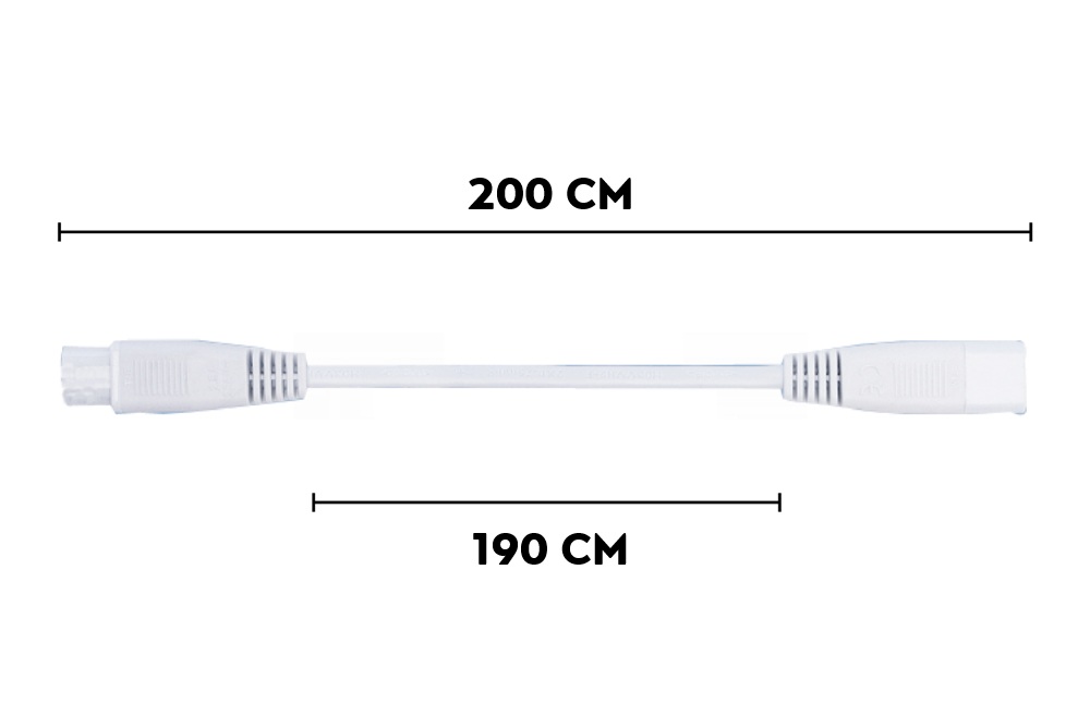 Koppelsnoer voor T5 TUBO onderbouwarmatuur | 200 cm