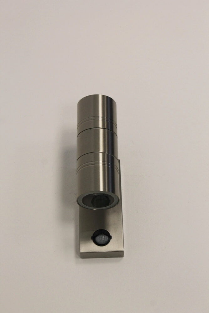 Buitenlamp / Wandlamp MOVE met boven- en onderverlichting | Staal + bewegingssensor