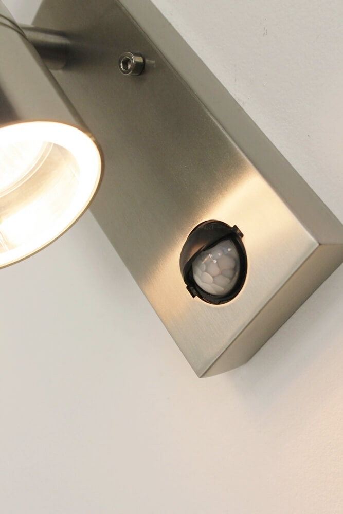Buitenlamp / Wandlamp MOVE met boven- en onderverlichting | Staal + bewegingssensor
