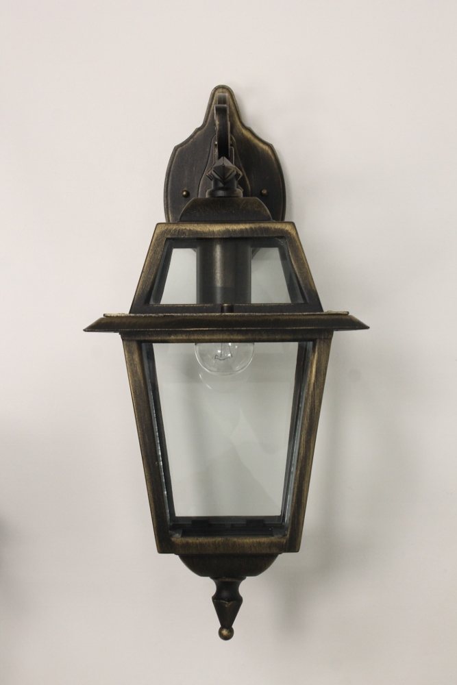 Fraaie nostalgische buitenlamp NICIA hang | Oud goudkleur