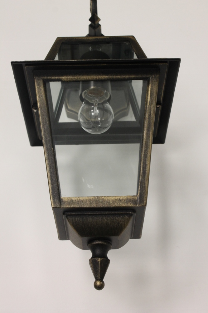 Fraaie nostalgische buitenlamp NICIA hang | Oud goudkleur