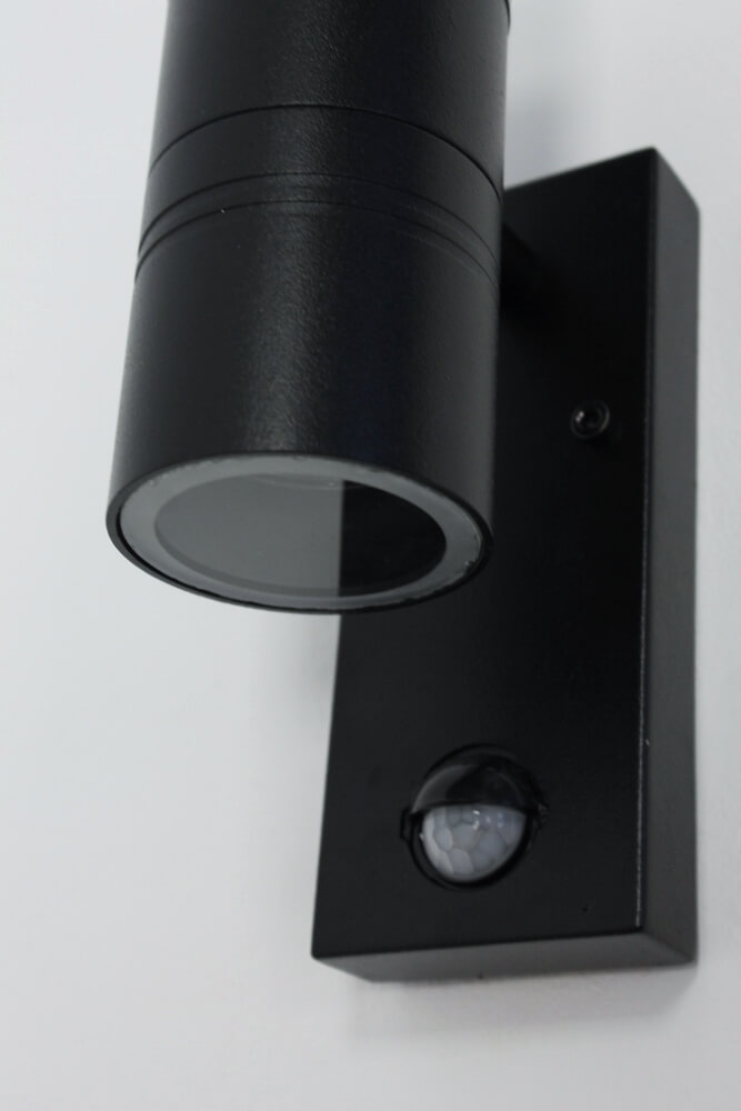 Buitenlamp / Wandlamp MOVE met boven- en onderverlichting | Zwart + bewegingssensor