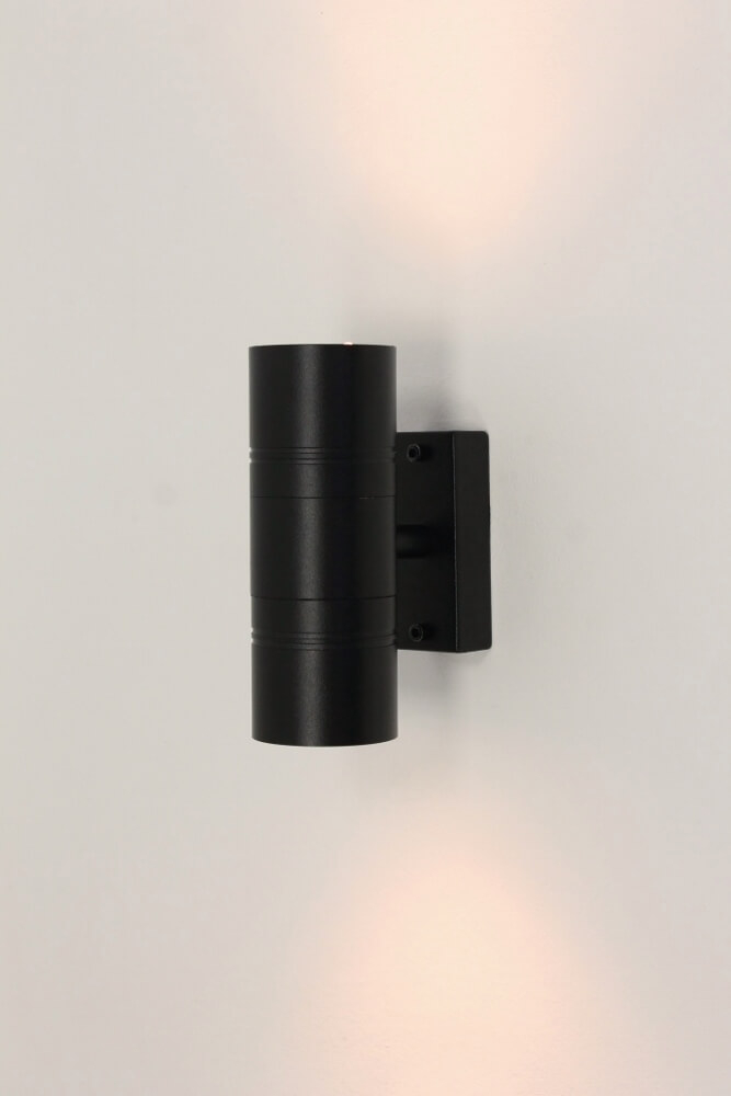Buitenlamp / Wandlamp MOVE met boven- en onderverlichting | Zwart
