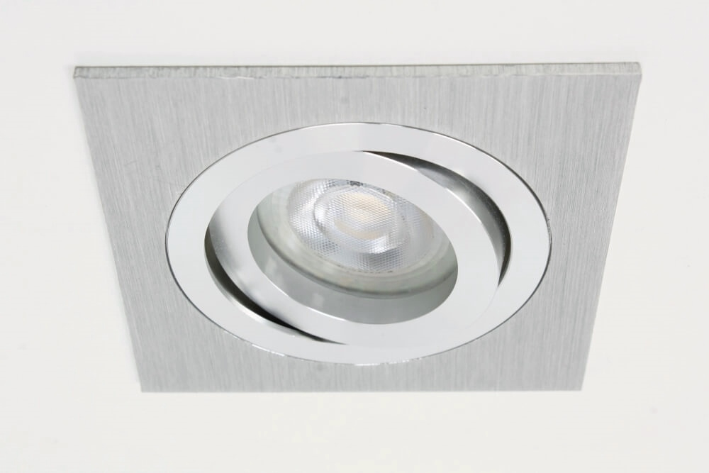 Aluminium inbouwspot vierkant HELIUM | 9,2 cm