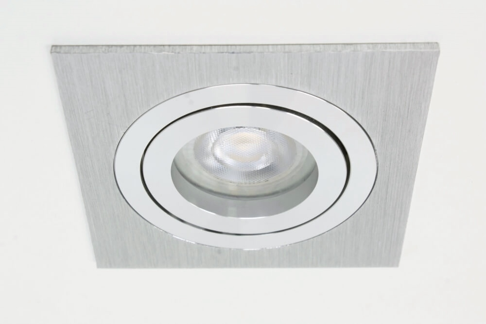 Aluminium inbouwspot vierkant HELIUM | 9,2 cm