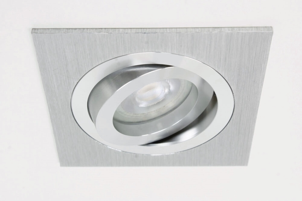 Aluminium inbouwspot vierkant HELIUM | 9,2 cm