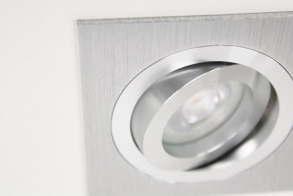 Aluminium inbouwspot vierkant HELIUM | 9,2 cm