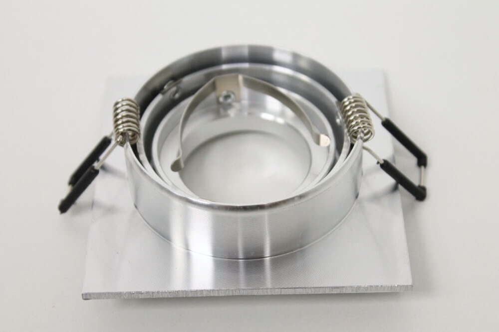 Aluminium inbouwspot vierkant HELIUM | 9,2 cm