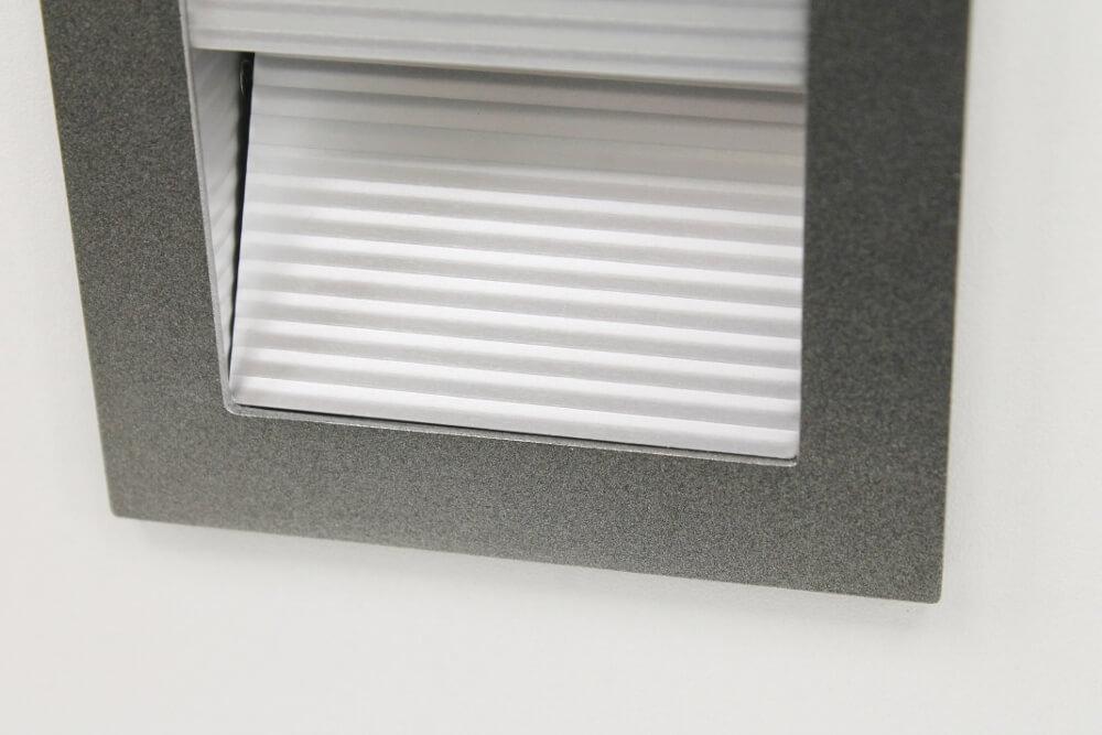 Trapverlichting / Inbouw wandlamp CROOK I LED warm wit | Antraciet / grijs