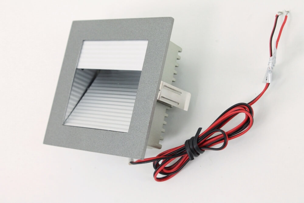 Trapverlichting / Inbouw wandlamp CROOK I LED warm wit | Antraciet / grijs