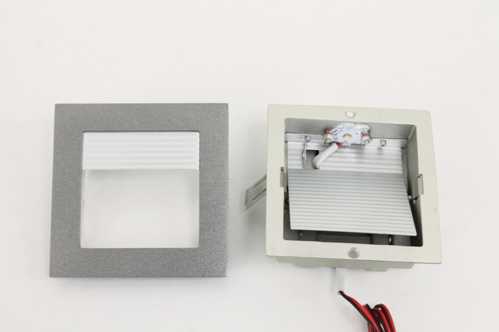 Trapverlichting / Inbouw wandlamp CROOK I LED warm wit | Antraciet / grijs