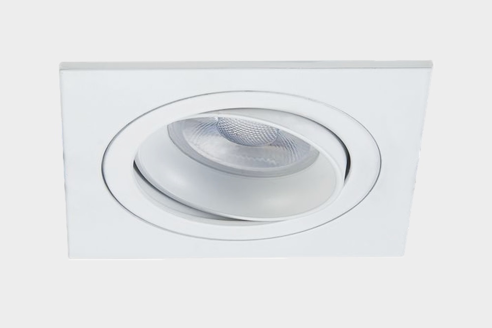 Witte inbouwspot CLASSIC vierkant | 9,2 cm