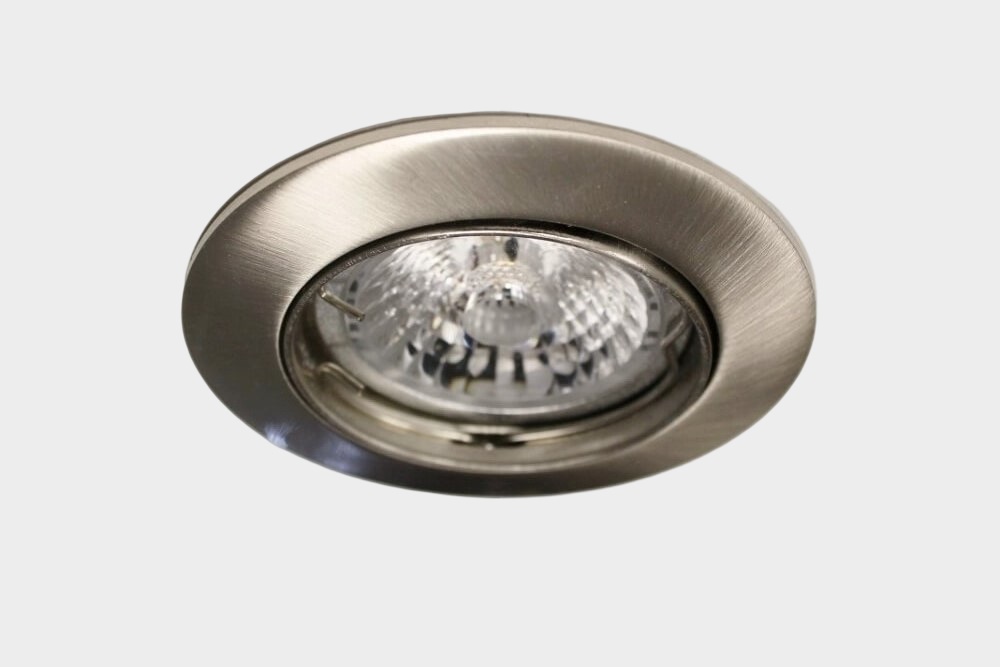 Staalkleurige inbouwspot CLASSIC rond | 8,2 cm