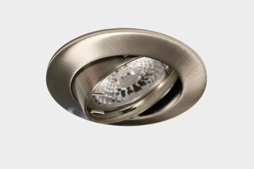 Staalkleurige inbouwspot CLASSIC rond | 8,2 cm