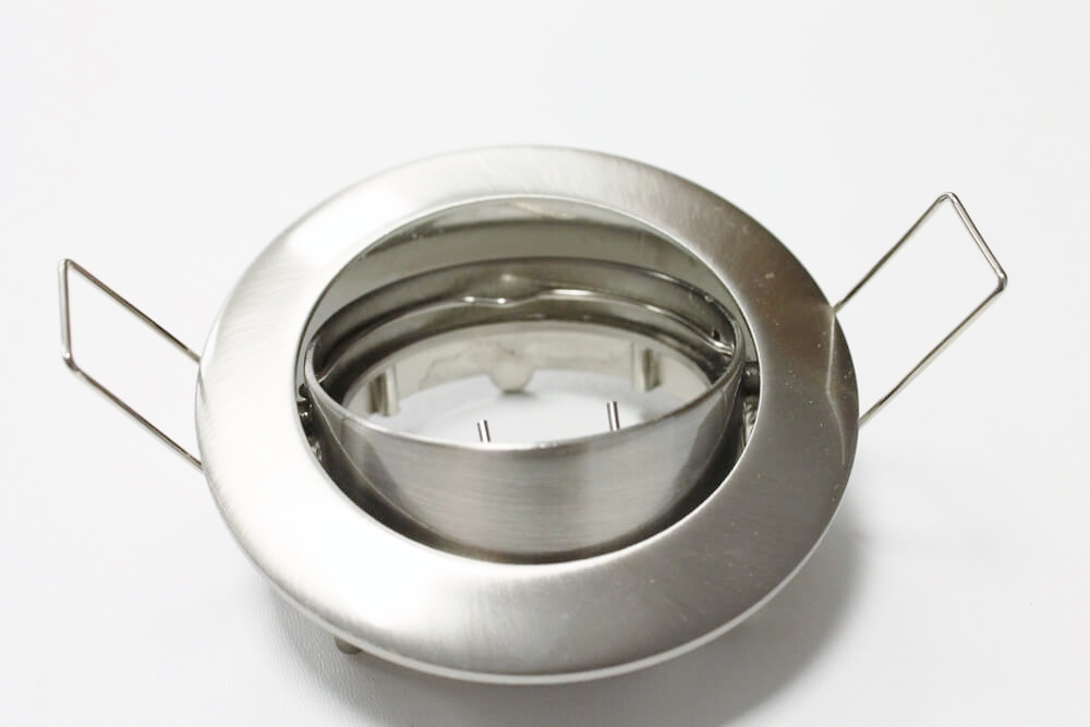 Staalkleurige inbouwspot CLASSIC rond | 8,2 cm