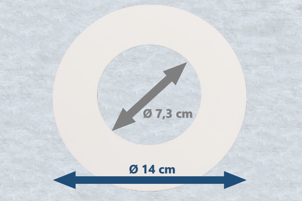 Opvulring wit | Voor grote gaten in het plafond | Ø 14 cm