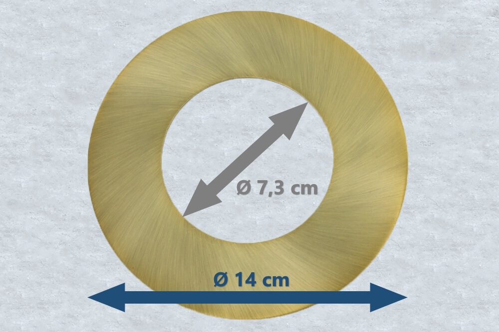 Opvulring brons | Voor grote gaten in het plafond | Ø 14 cm
