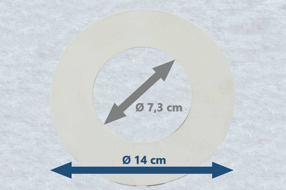 Opvulring chroom | Voor grote gaten in het plafond | Ø 14 cm