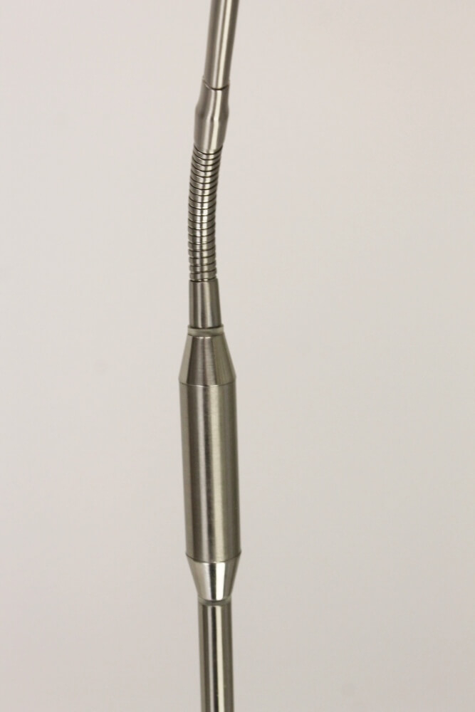 Leeslamp staal TOUCHY LED met wit melkglas
