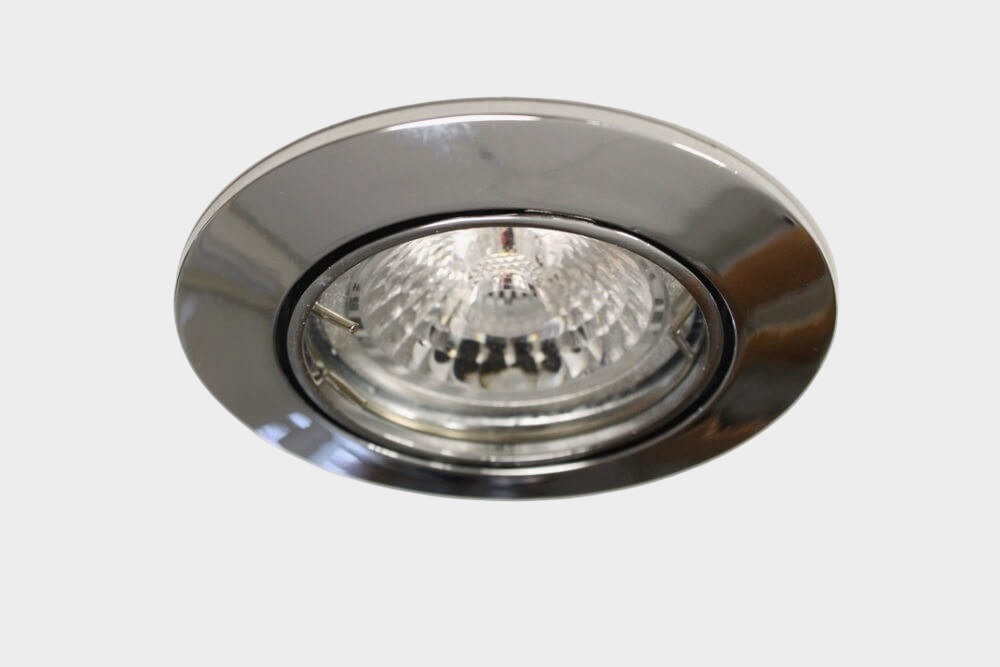 Chroomkleurige inbouwspot CLASSIC rond | 8,2 cm