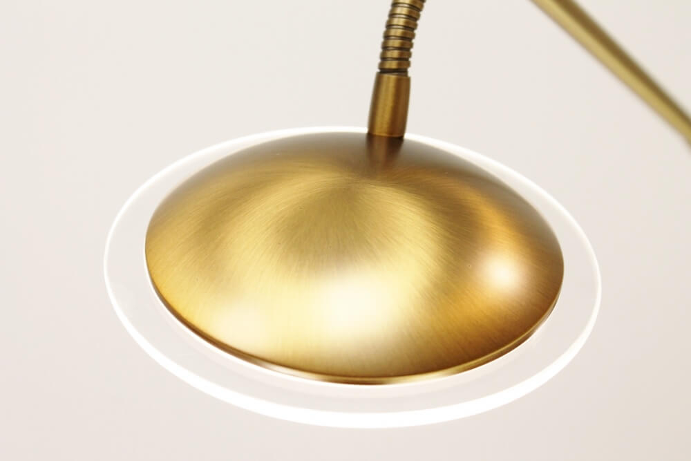 Dubbele leeslamp PLATO brons met helder glas | LED