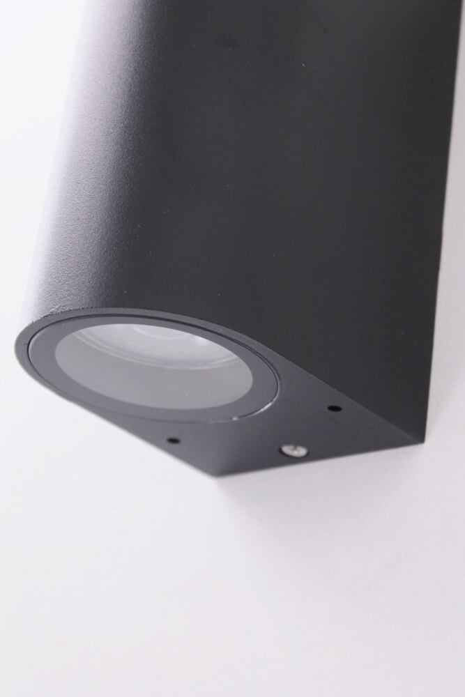 Buitenlamp / Wandlamp ZORA LED 2-lichts rond | Zwart