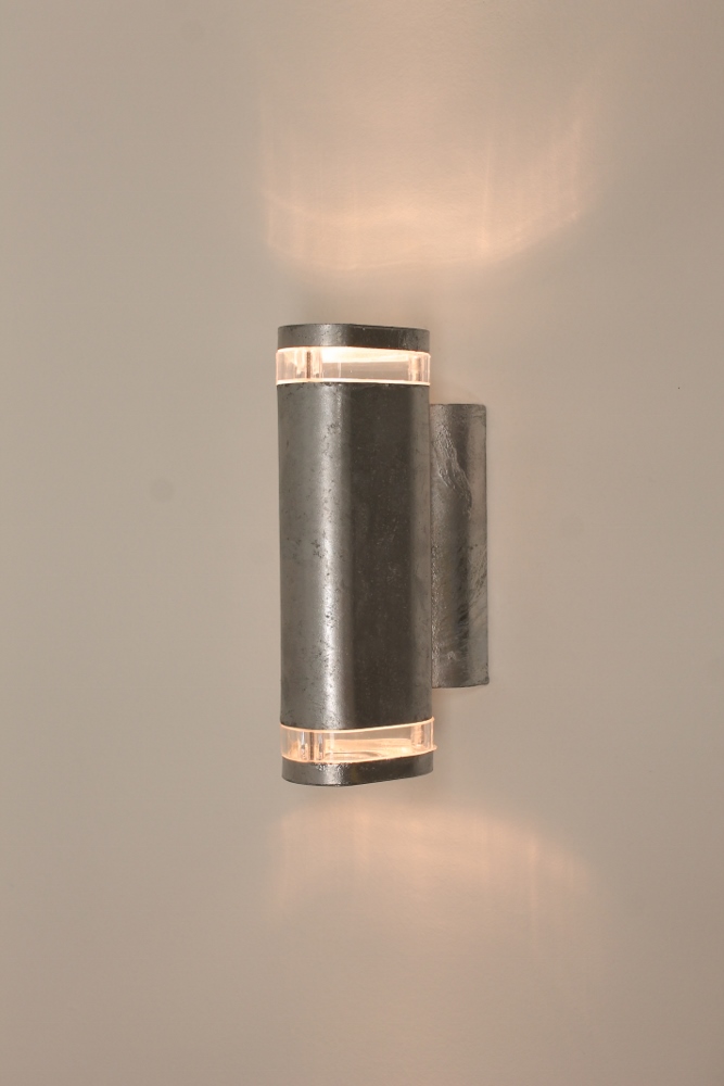 Buitenlamp / Wandlamp Rigina met boven- en onderverlichting | Staal
