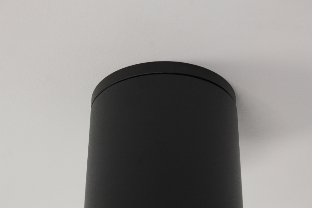 Plafondlamp / Opbouw spot LUBO IP54 antraciet | Rond