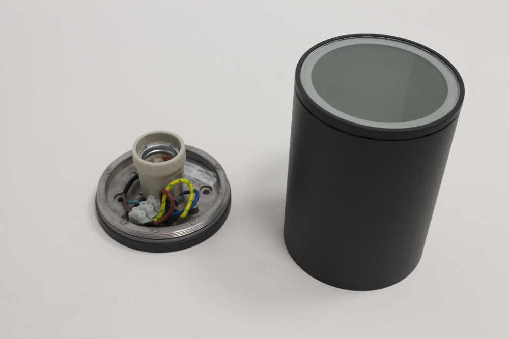 Plafondlamp / Opbouw spot LUBO IP54 antraciet | Rond