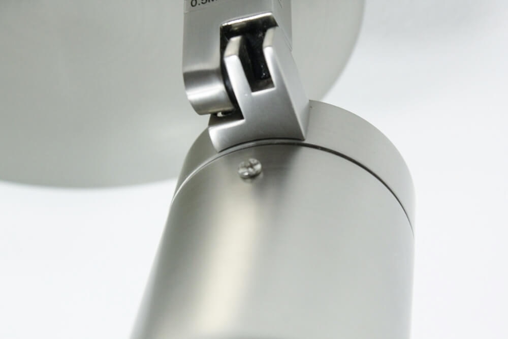 Kantelbare 2-lichts opbouwspot rond DOCCIA IP44 | Staal