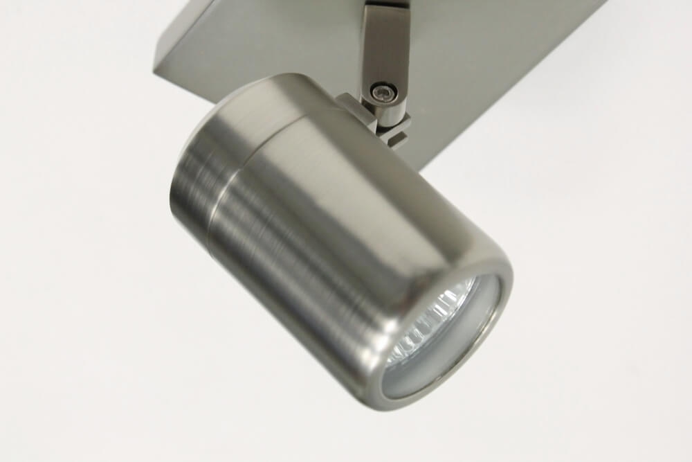 Kantelbare 2-lichts opbouwspot balk DOCCIA IP44 | Staal