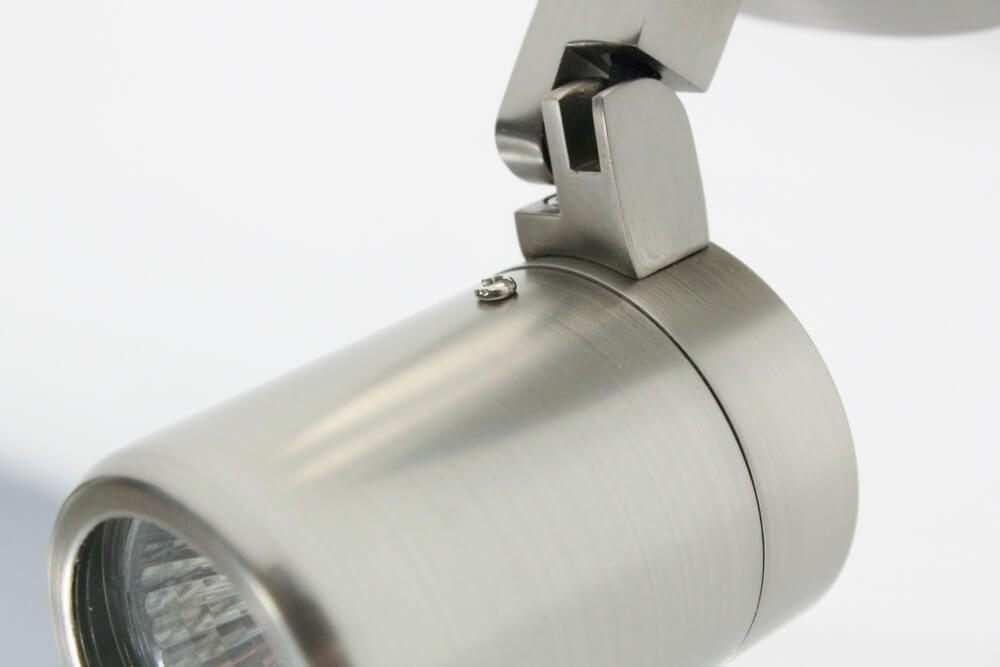 Kantelbare 2-lichts opbouwspot balk DOCCIA IP44 | Staal