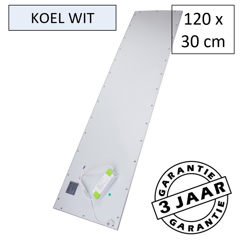 Inbouw LED paneel systeemplafond 120x30 cm 45 watt | koel wit
