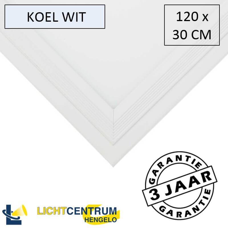Inbouw LED paneel systeemplafond 120x30 cm 45 watt | koel wit