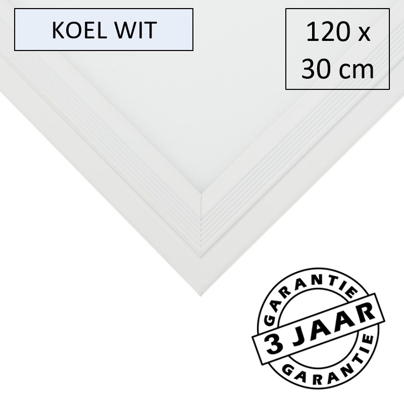 Inbouw LED paneel systeemplafond 120x30 cm 45 watt | koel wit