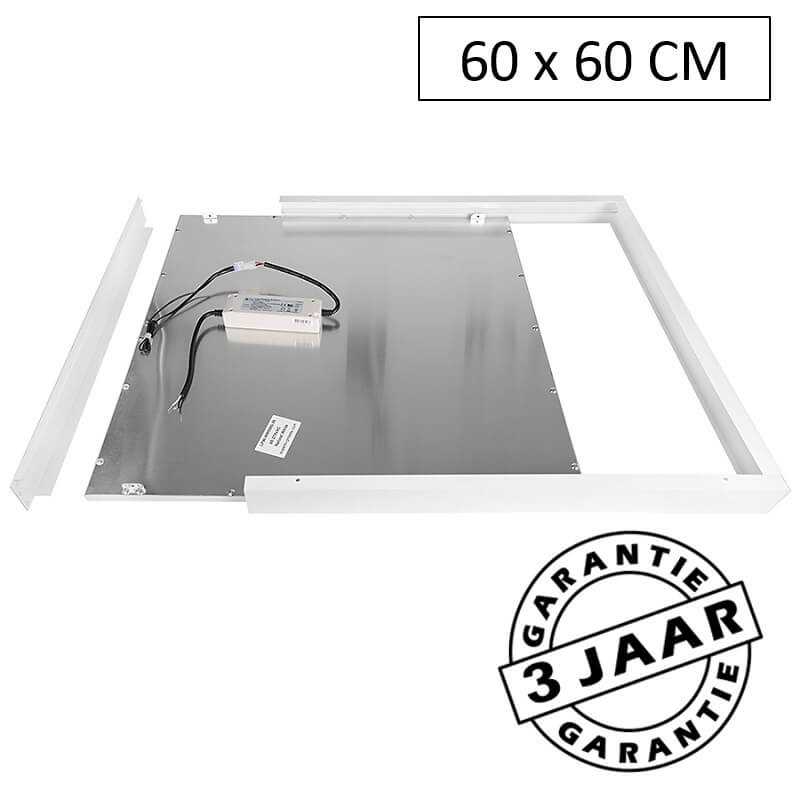Wit opbouwframe voor LED paneel 60x60 cm