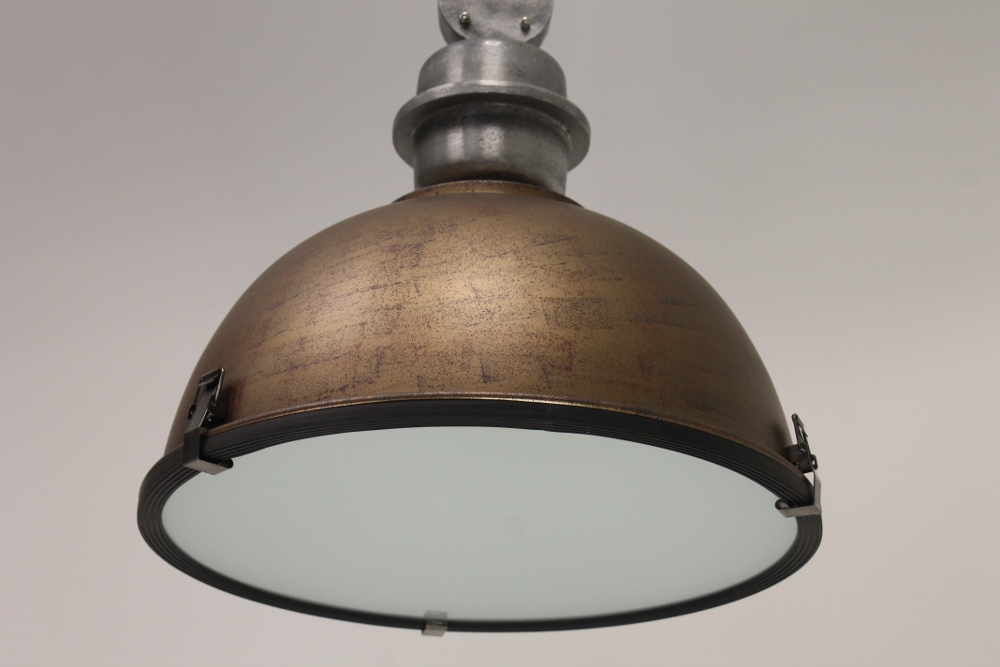 Industrielamp BIKKEL roestbruin/brons | Ø 42,5 cm