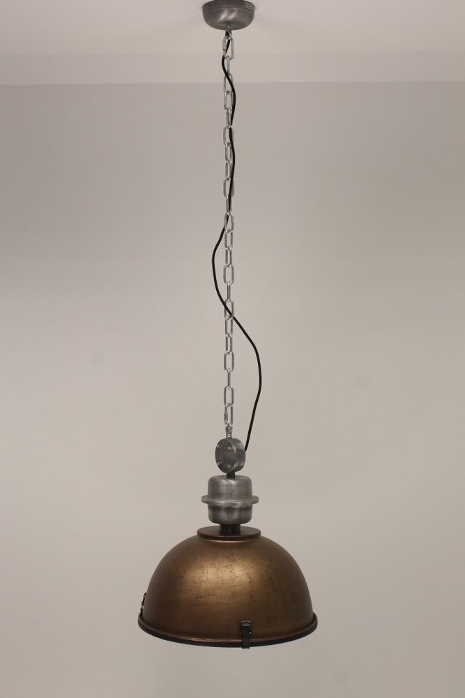 Industrielamp BIKKEL roestbruin/brons | Ø 42,5 cm