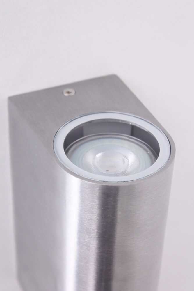Buitenlamp / Wandlamp ZORA LED 2-lichts rond | Staal