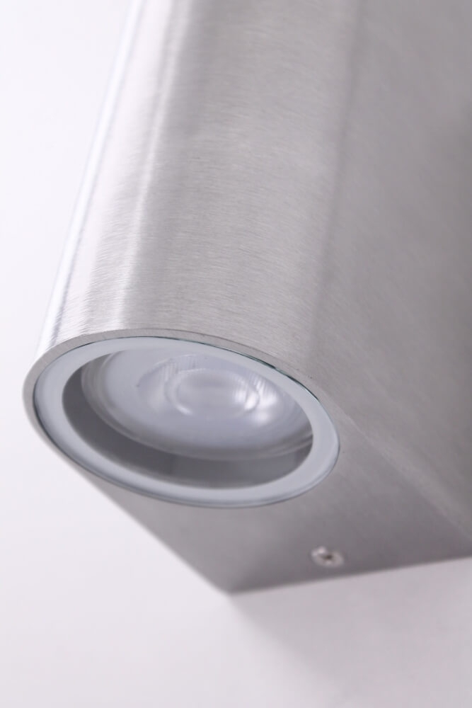 Buitenlamp / Wandlamp ZORA LED 2-lichts rond | Staal