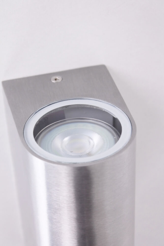 Buitenlamp / Wandlamp ZORA LED 2-lichts rond | Staal