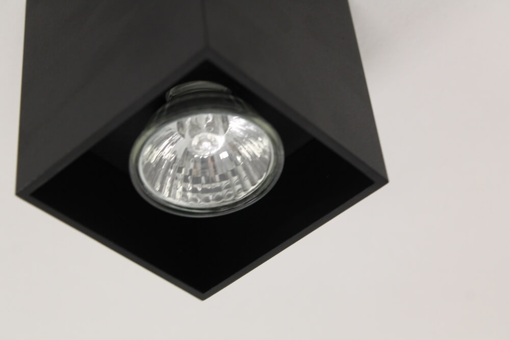 Plafondlamp / Opbouw spot CUBA 1-lichts | Zwart