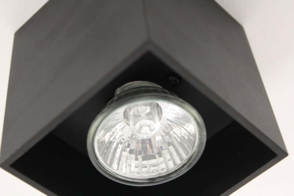 Plafondlamp / Opbouw spot CUBA 1-lichts | Zwart