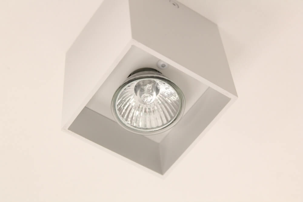 Plafondlamp / Opbouw spot CUBA 1-lichts | Wit