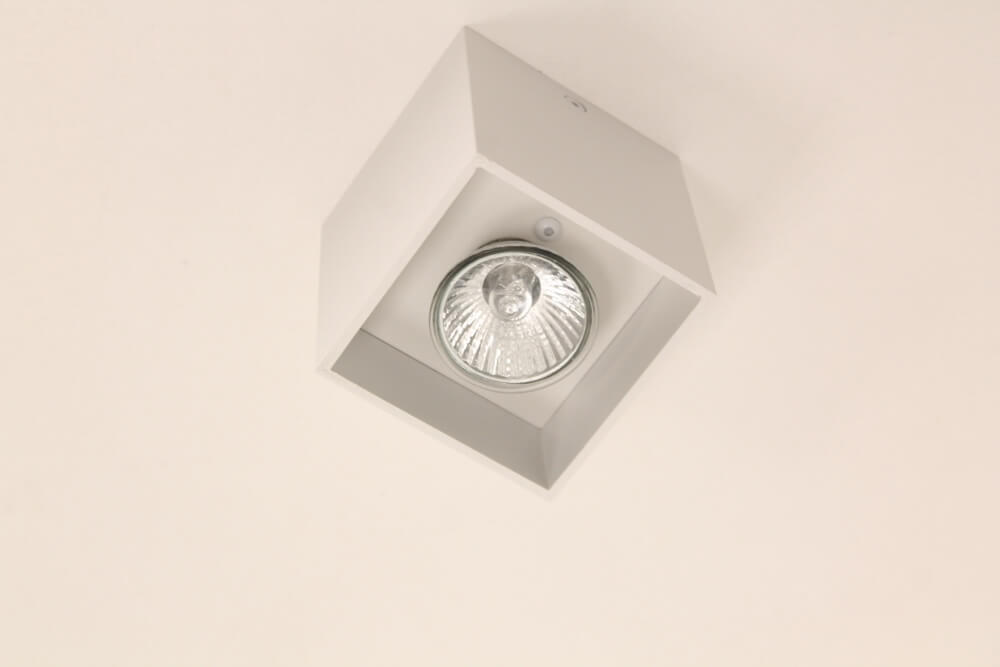 Plafondlamp / Opbouw spot CUBA 1-lichts | Wit