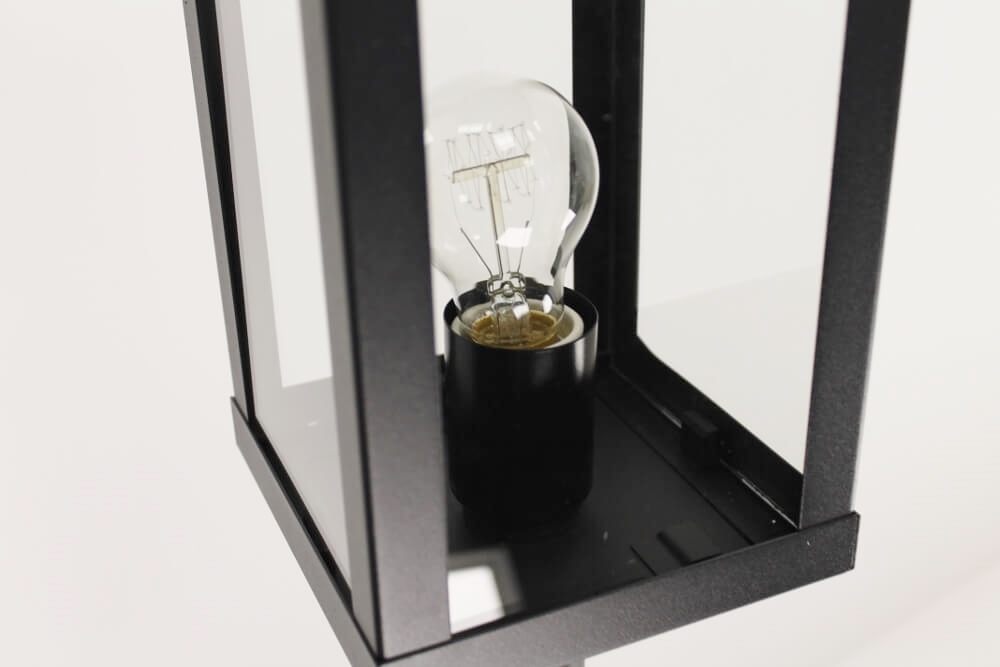 Strakke buitenlamp WESTFORD staand groot | Zwart IP44