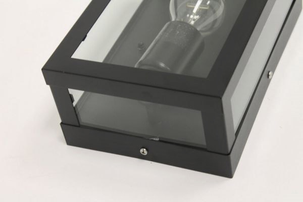 Strakke buitenlamp WESTFORD wand | Zwart IP44