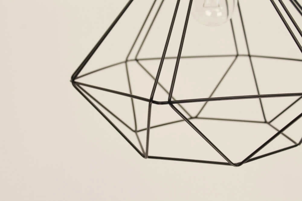 Vintage hanglamp LURDES | Zwart groot 32,5 cm