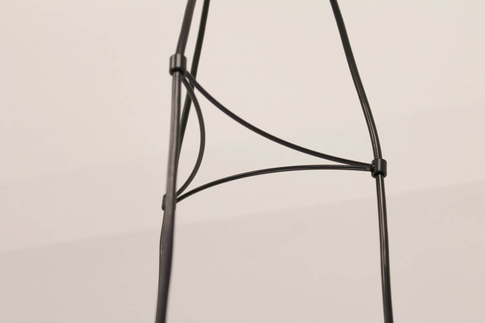 Vintage hanglamp LURDES | zwart 3-lichts