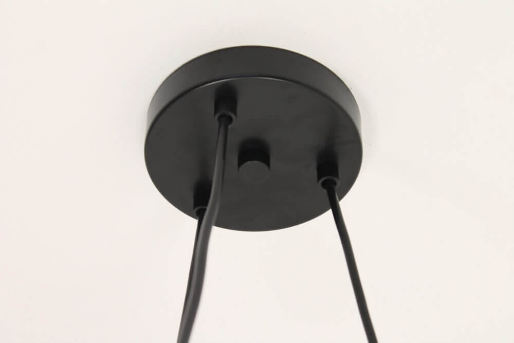 Vintage hanglamp LURDES | zwart 3-lichts